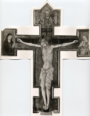 Anonimo — Maestro del Crocifisso d'Argento - sec. XIV - Cristo crocifisso — insieme